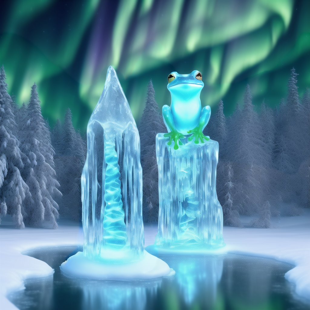 Real Icefrog Ice Frog sculpture by Wanderlands on DeviantArt