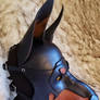 Black/Rust Stitched Doberman Hood