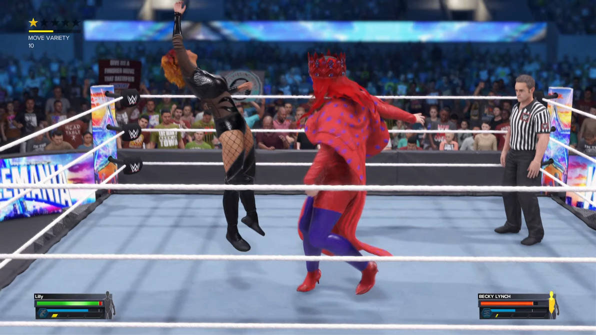 Lilly Backhanding Becky Lynch by ShadowStarNebula on DeviantArt