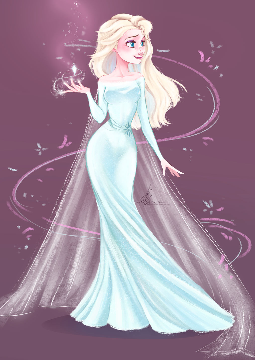 Elsa's Magic by FreesiasArt on DeviantArt