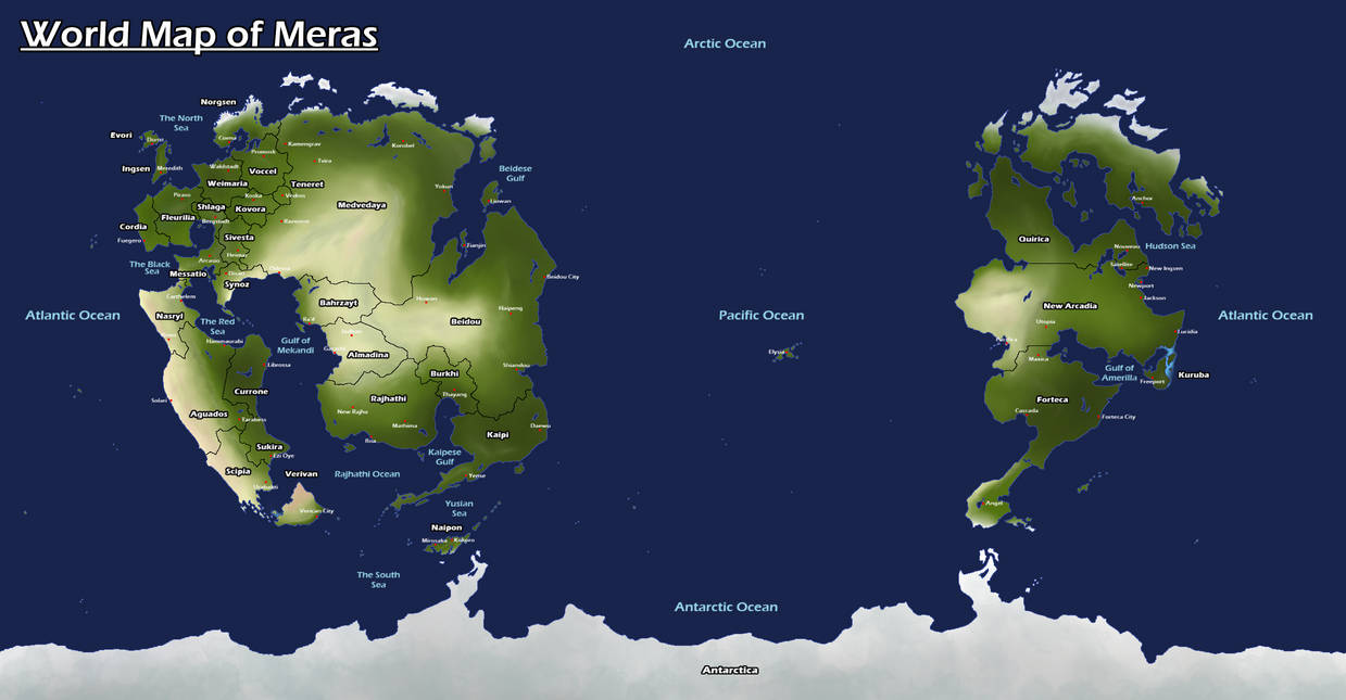 Meras World Map Update by reddeyes27 on DeviantArt