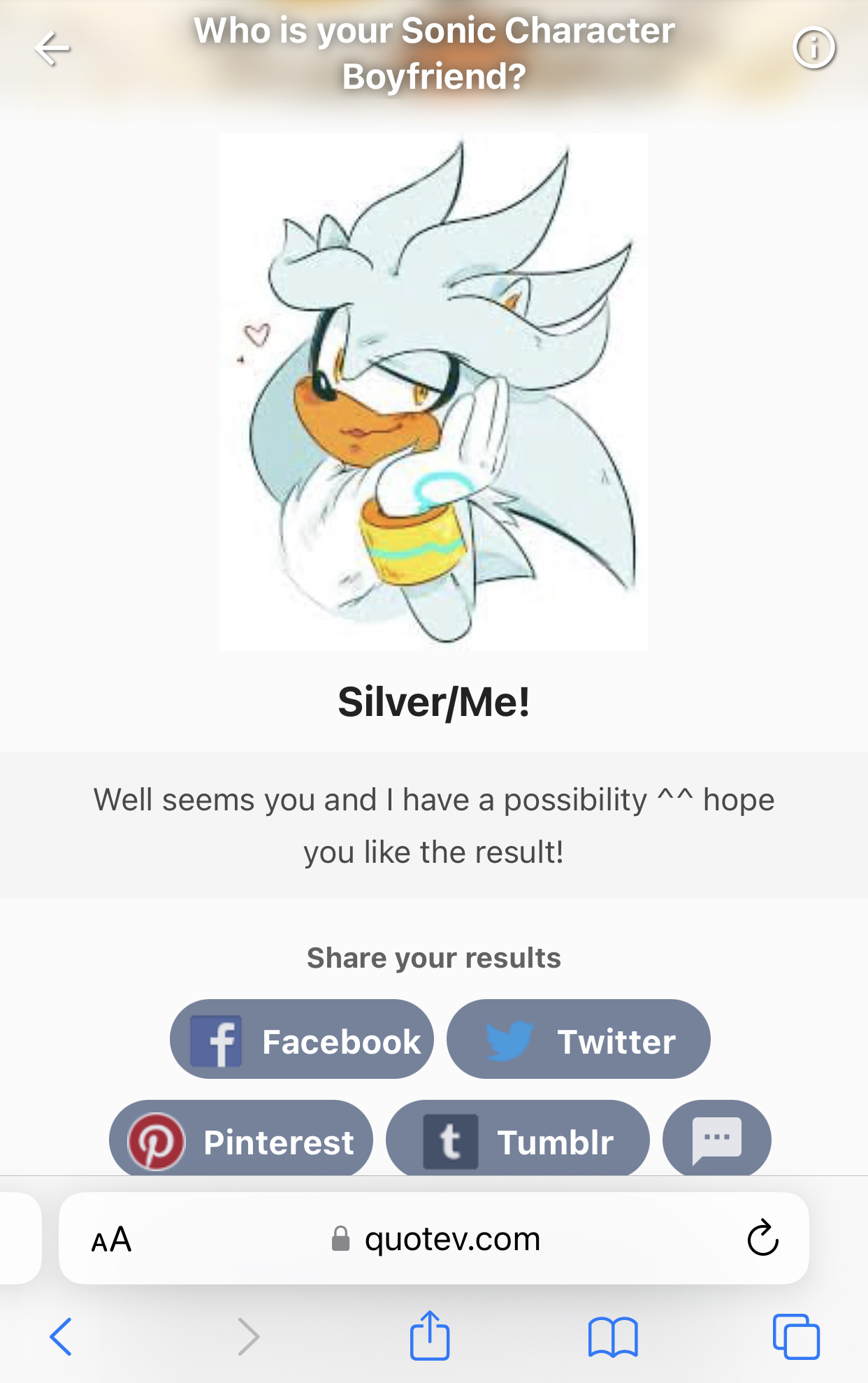 Sonic Shadow SIlver Quiz