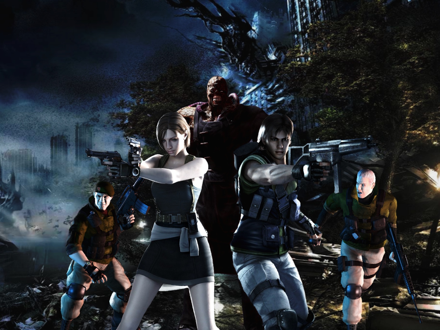 Resident evil wallpaper - Jill Valentine S.T.A.R.S by ethaclane on  DeviantArt