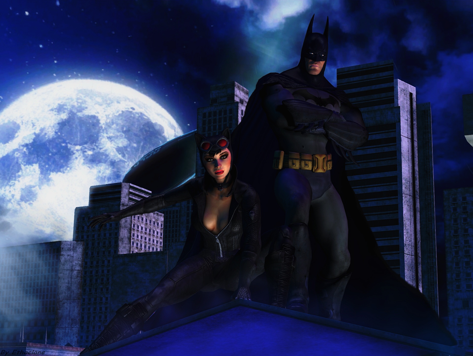 Batman : Arkham city wallpaper 3 Bat and Cat by ethaclane on DeviantArt
