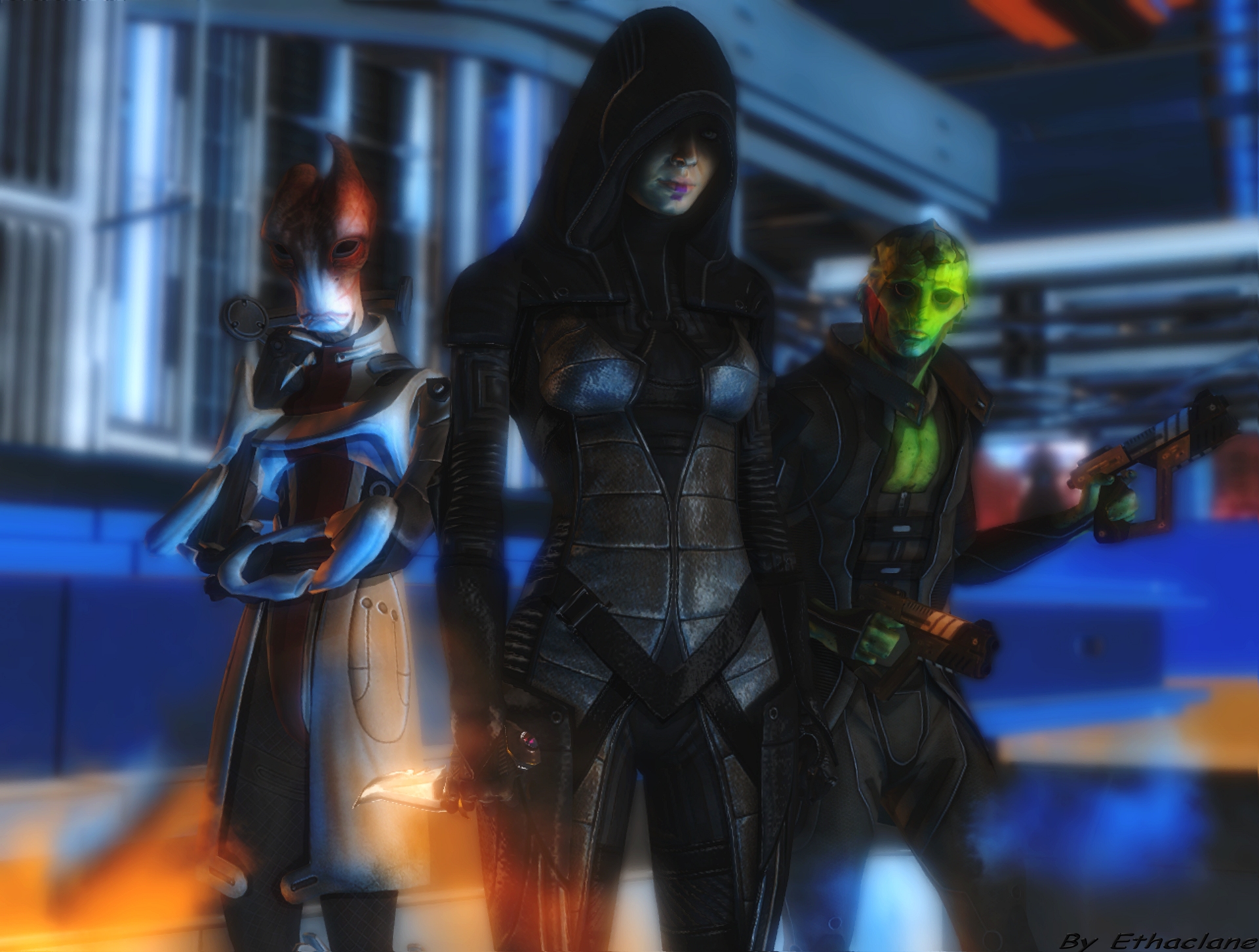 Mass effect wallpaper 10 - Kasumi/Thane/Mordin