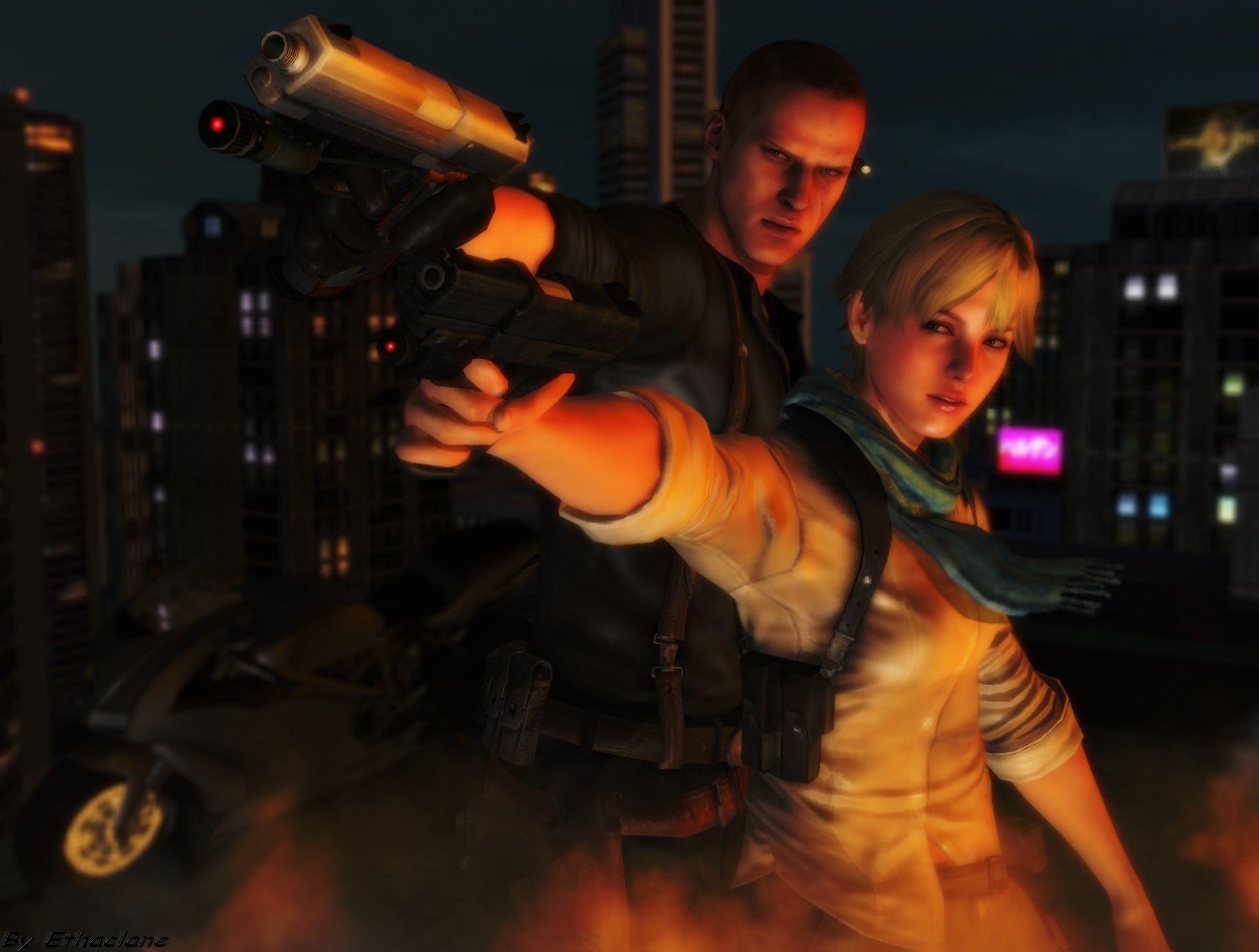 Resident evil wallpaper Jake and Sherry 4