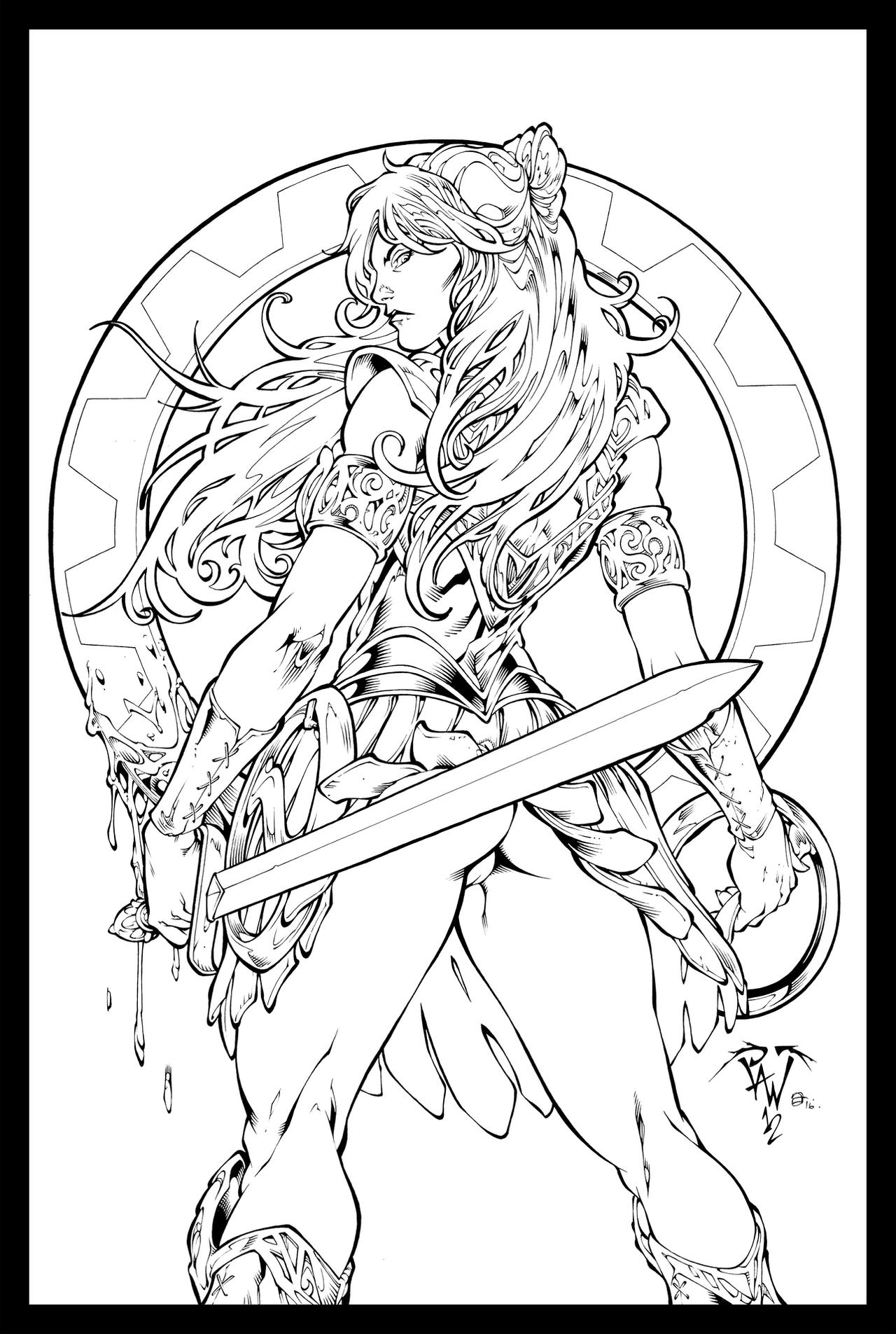 Xena Warrior Princess Inks by JL-Straw