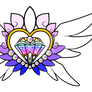 Rainbow Diamond Lotus Hearts