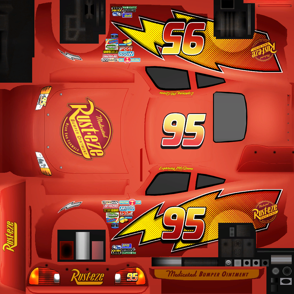 Lightning McQueen Textures Body Xbox360 by Kylewithem on DeviantArt