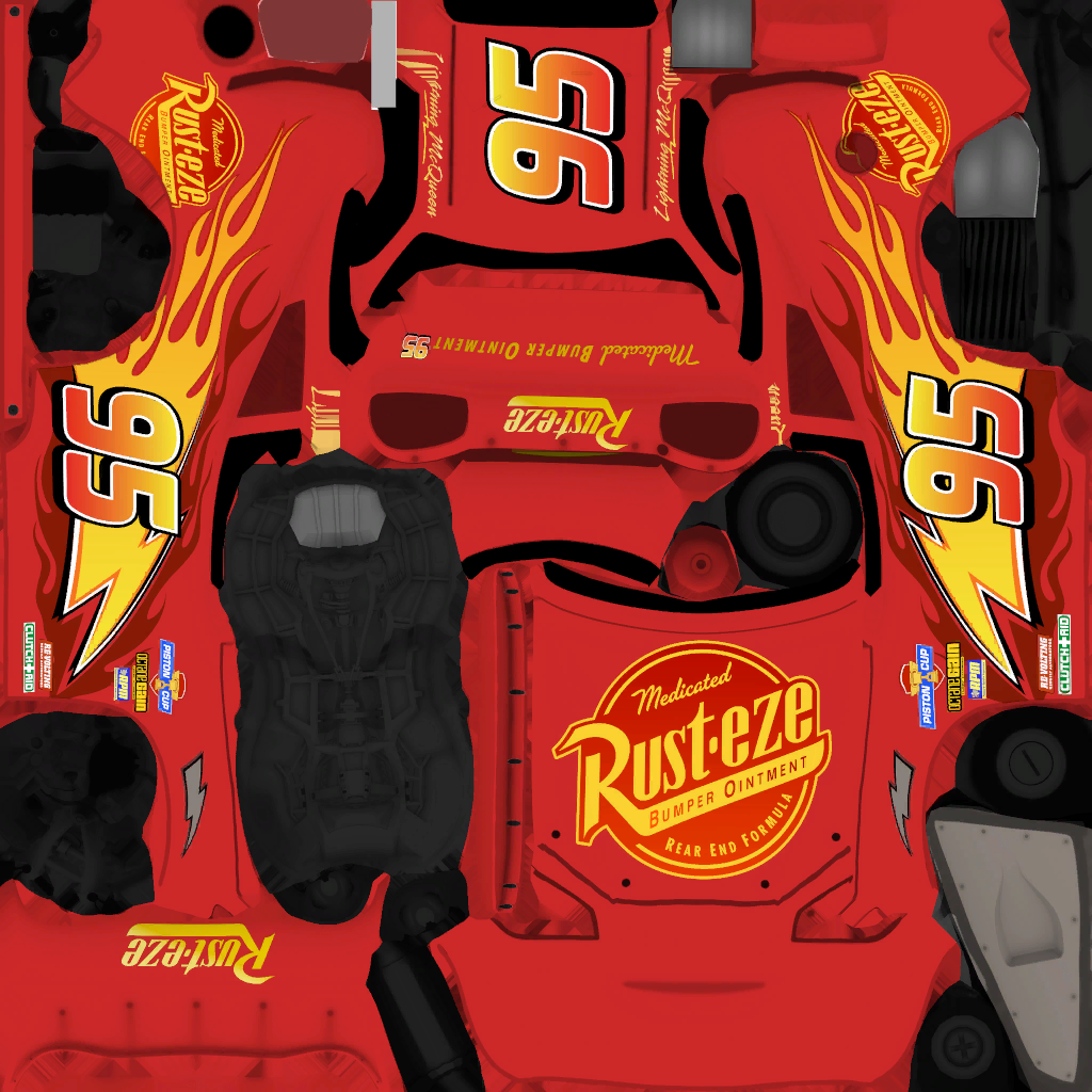 Lightning McQueen Body From Drive To Win Texture by Kylewithem on ...