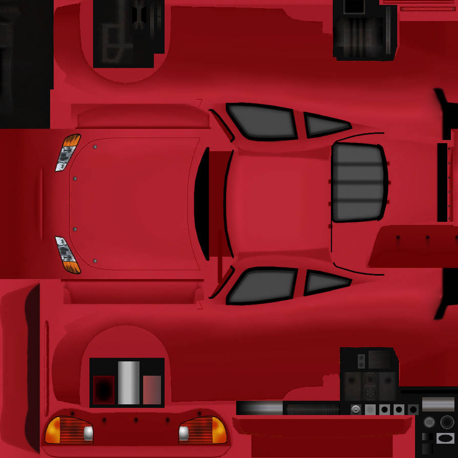 Deviantart Cars Texture Lightning McQueen Body Textures Template Wii Cars by Kylewithem on ...