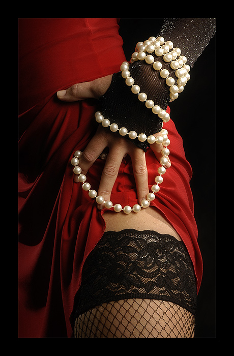 red and pearls