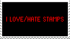 I Love and Hate Stamps Stamp