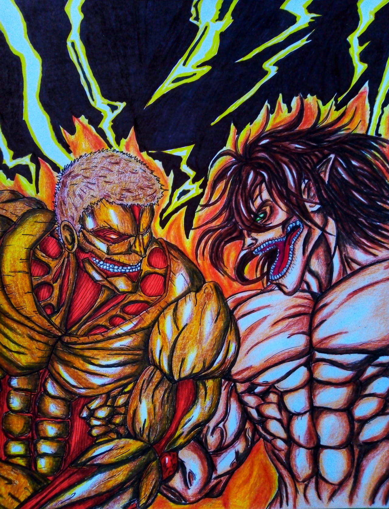 Eren Vs Rainer by charlyDibujaHs on DeviantArt