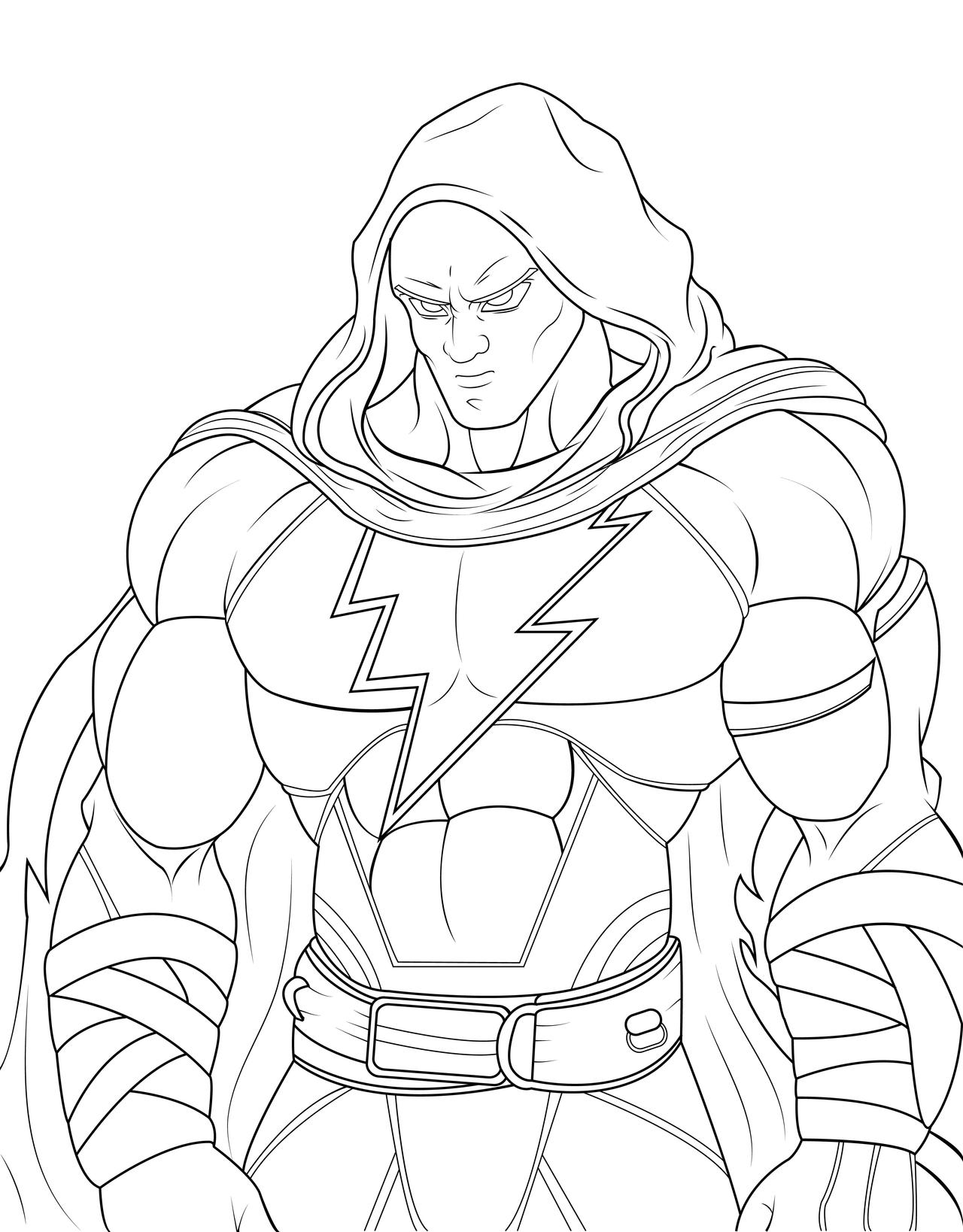 BLACK ADAM DELINEADO DIGITAL by charlyDibujaHs on DeviantArt