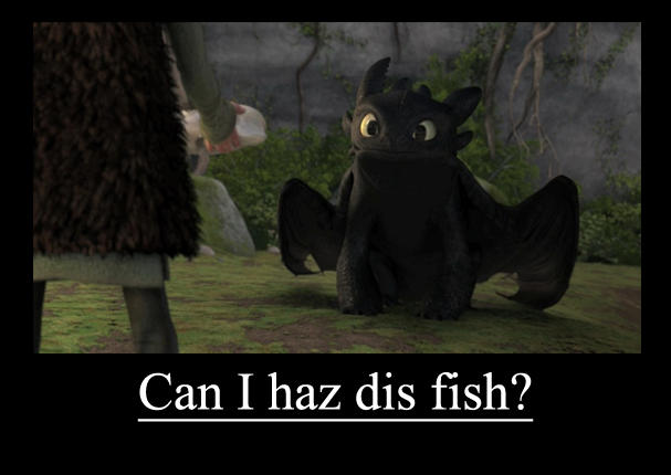 Toothless + fish by KeekiTarto7 on DeviantArt