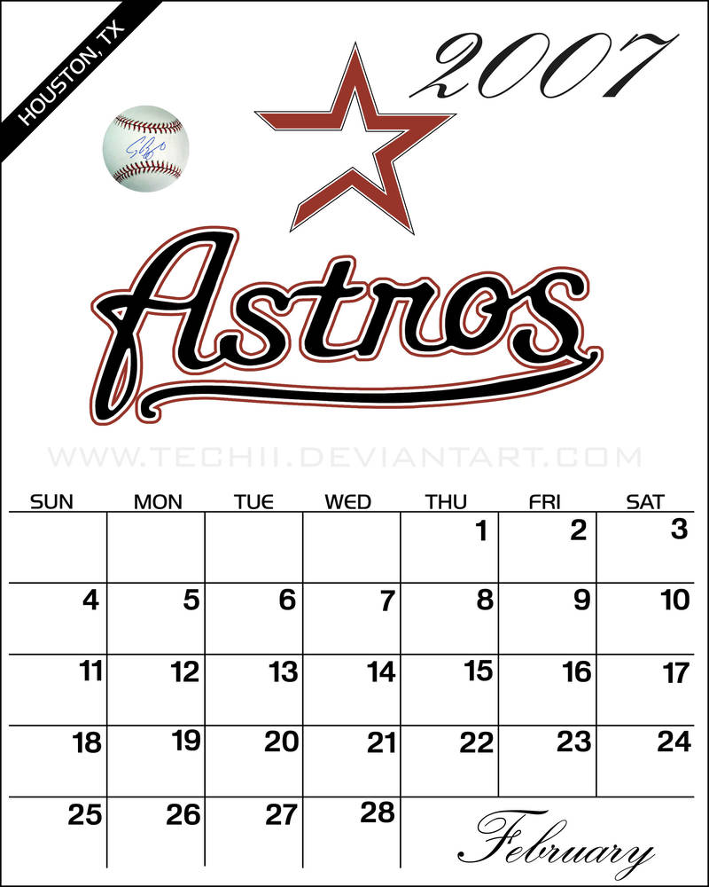Houston Astros Calendar by TechII on DeviantArt