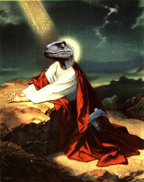 Raptor jesus praying by Europa87 on DeviantArt