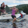 Brant Lake 2013, Spencer and me jumping