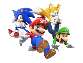 Mario, Luigi, Sonic and Tails Render 