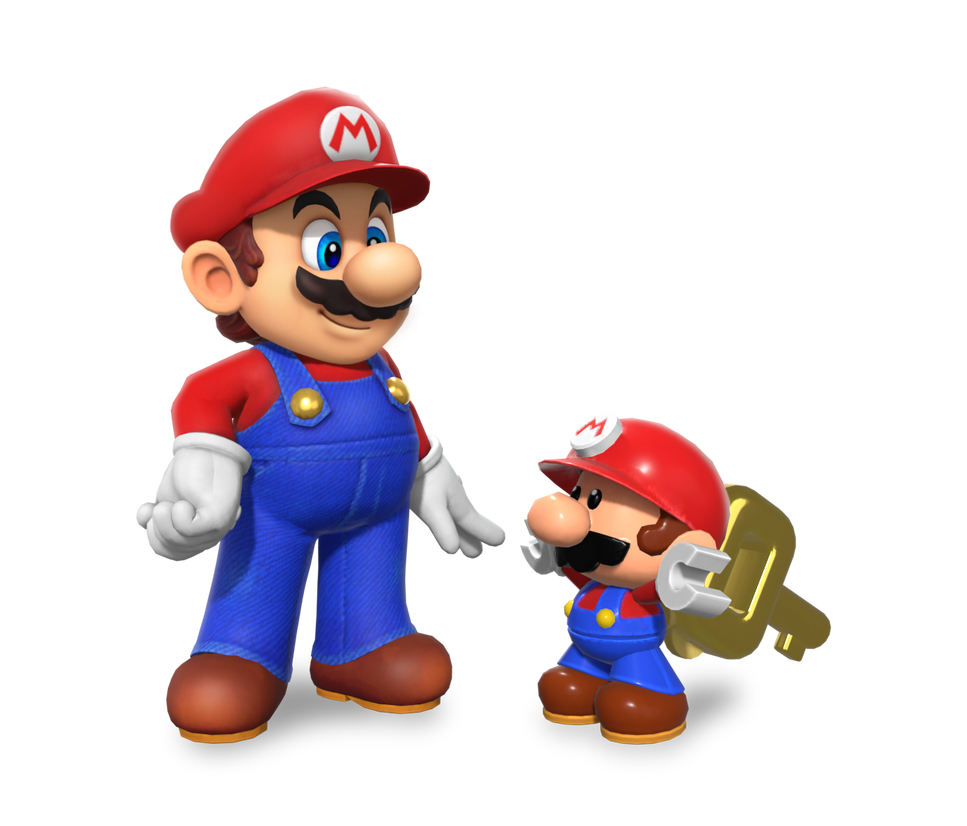 Mario and Mini Mario (Mario vs Donkey Kong Render) by LETS-A-GO64 on ...