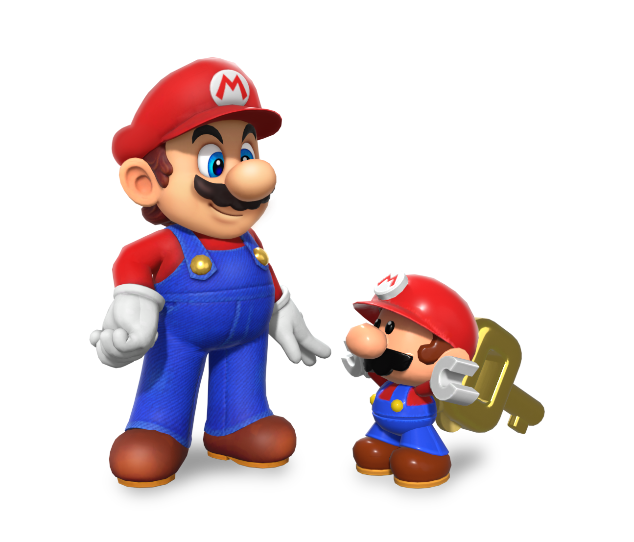 Mario and Mini Mario (Mario vs Donkey Kong Render) by LETS-A-GO64 on ...