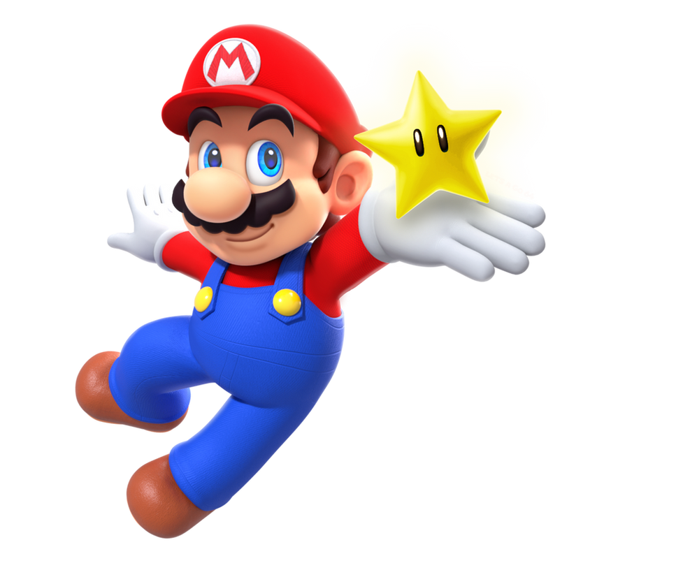 Super Mario With A Power Star Render by LETS-A-GO64 on DeviantArt