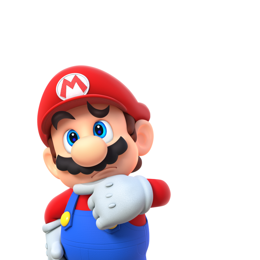 Mario Intrigued Mario Confused Render by LETS-A-GO64 on DeviantArt