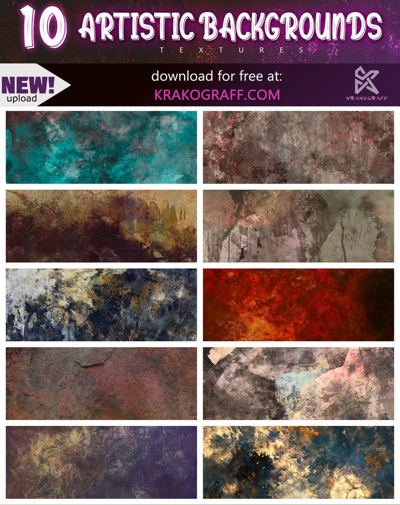 10 Artistic Backgrounds Textures by iamKrakograff on DeviantArt