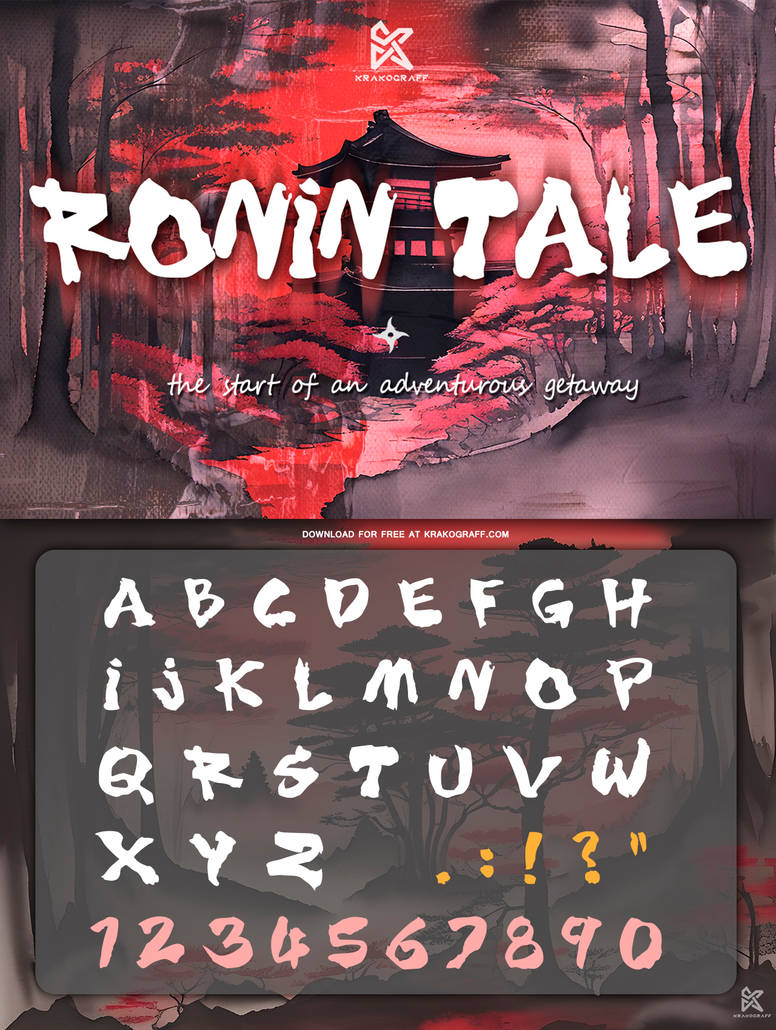 Ronin Tale Font by iamKrakograff on DeviantArt