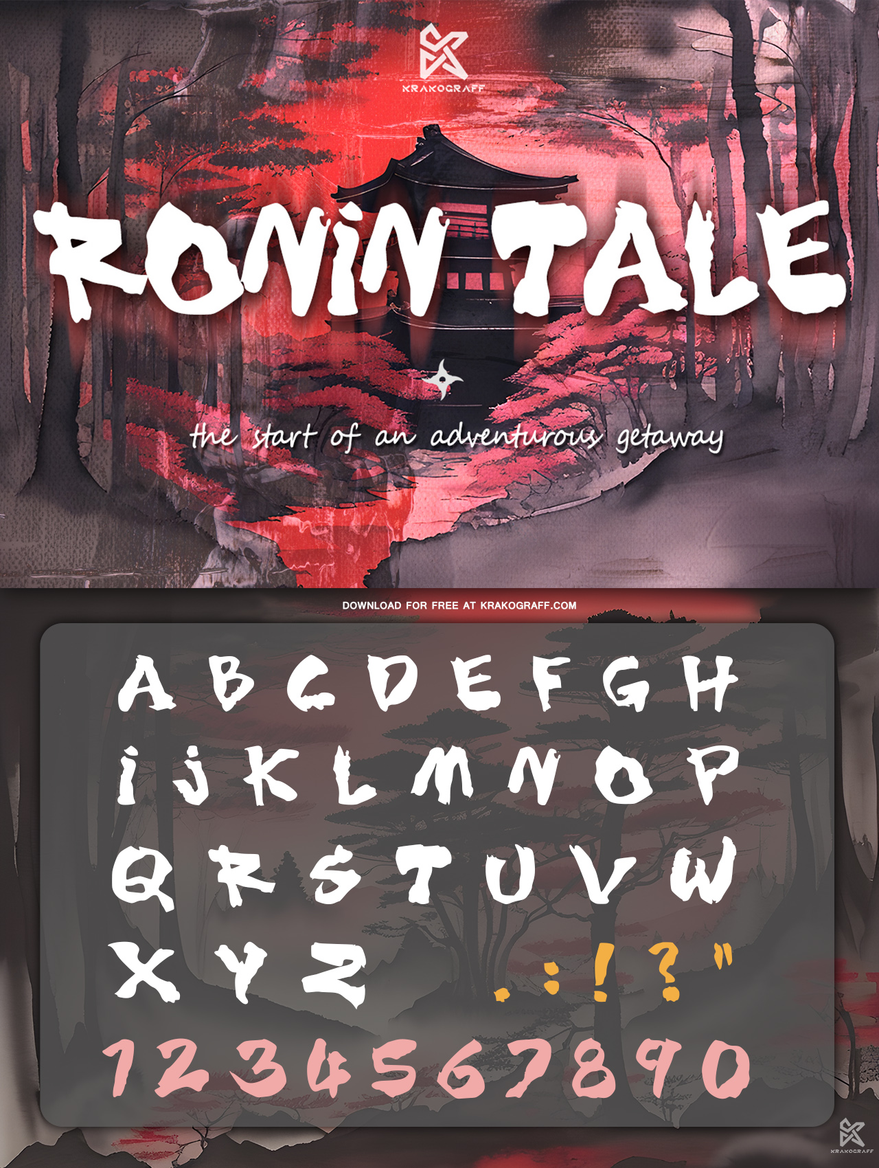 Ronin Tale Font by iamKrakograff on DeviantArt
