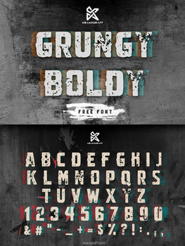 Grungy Boldy - free font