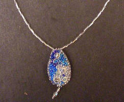 Blues and Silver Pendant 1