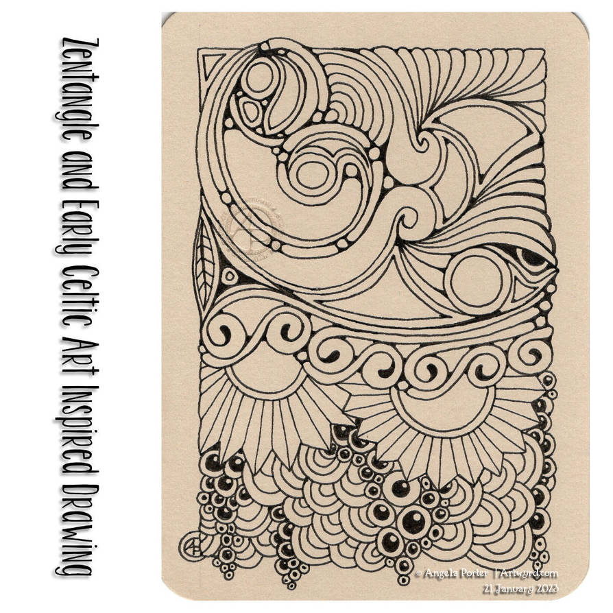 Zentangle and Early Celtic Art Inspired Drawing by Artwyrd on DeviantArt