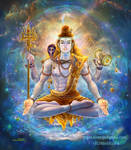 Meditating Shiva by thandav