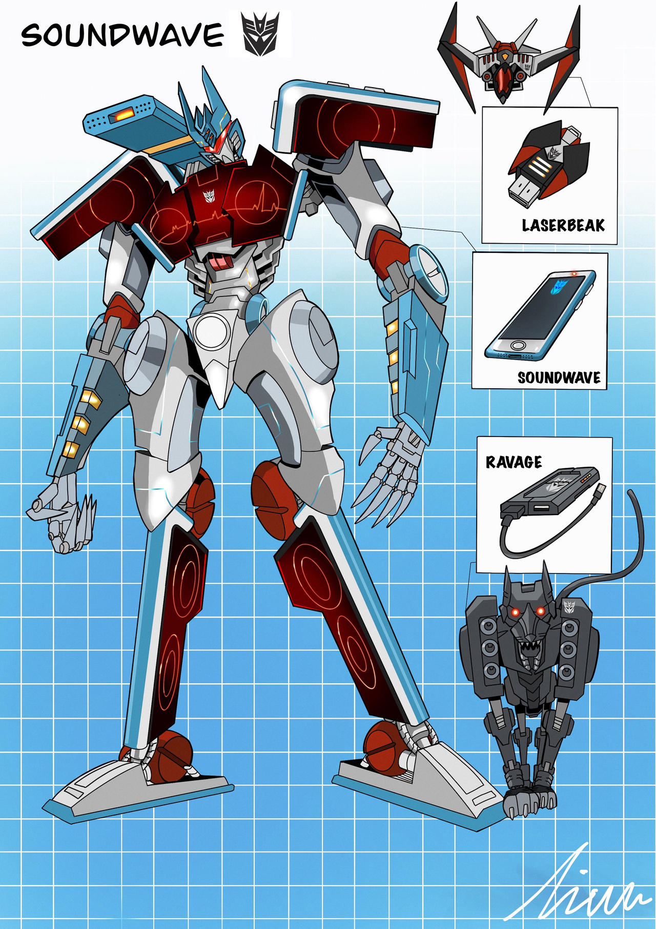 Soundwave Model Design Soundwave brand new design by whelp-li on DeviantArt