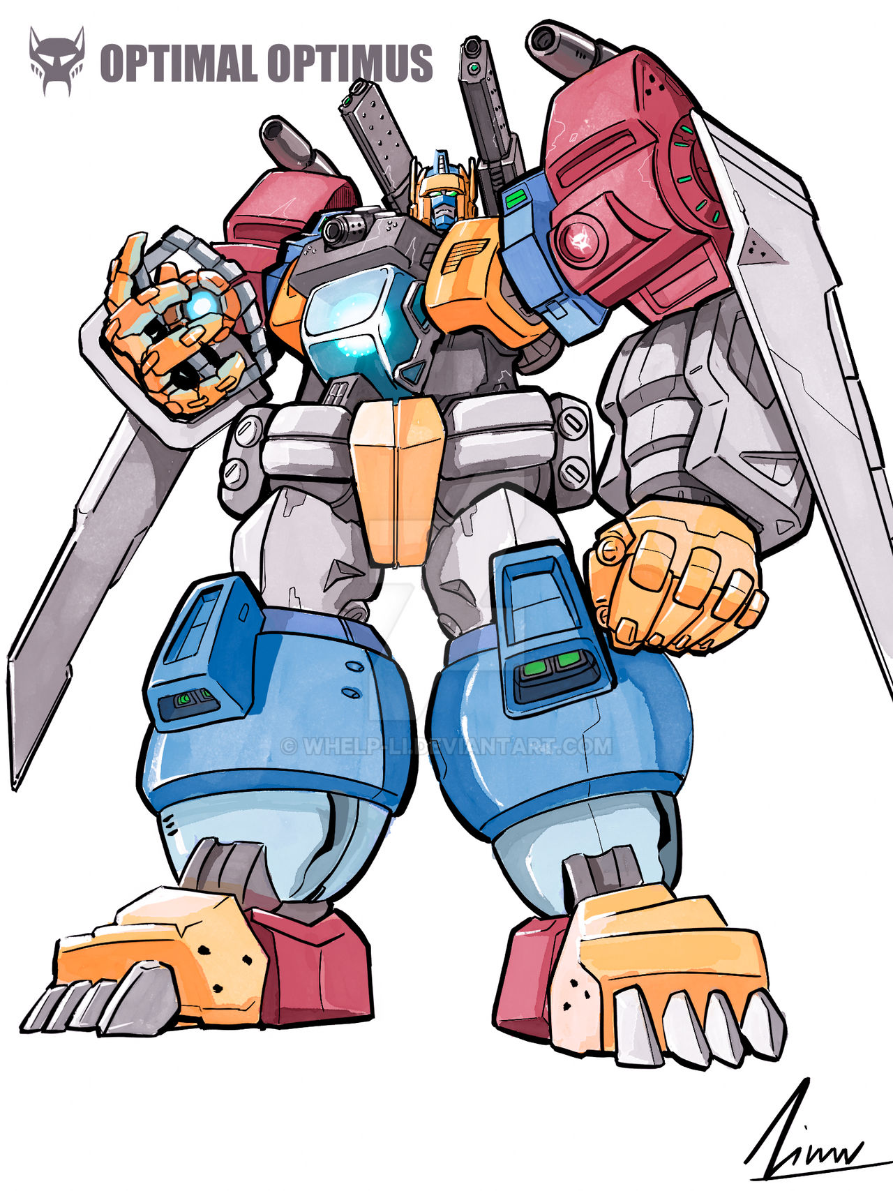 Optimal Optimus/Optimus primal by whelpli on DeviantArt