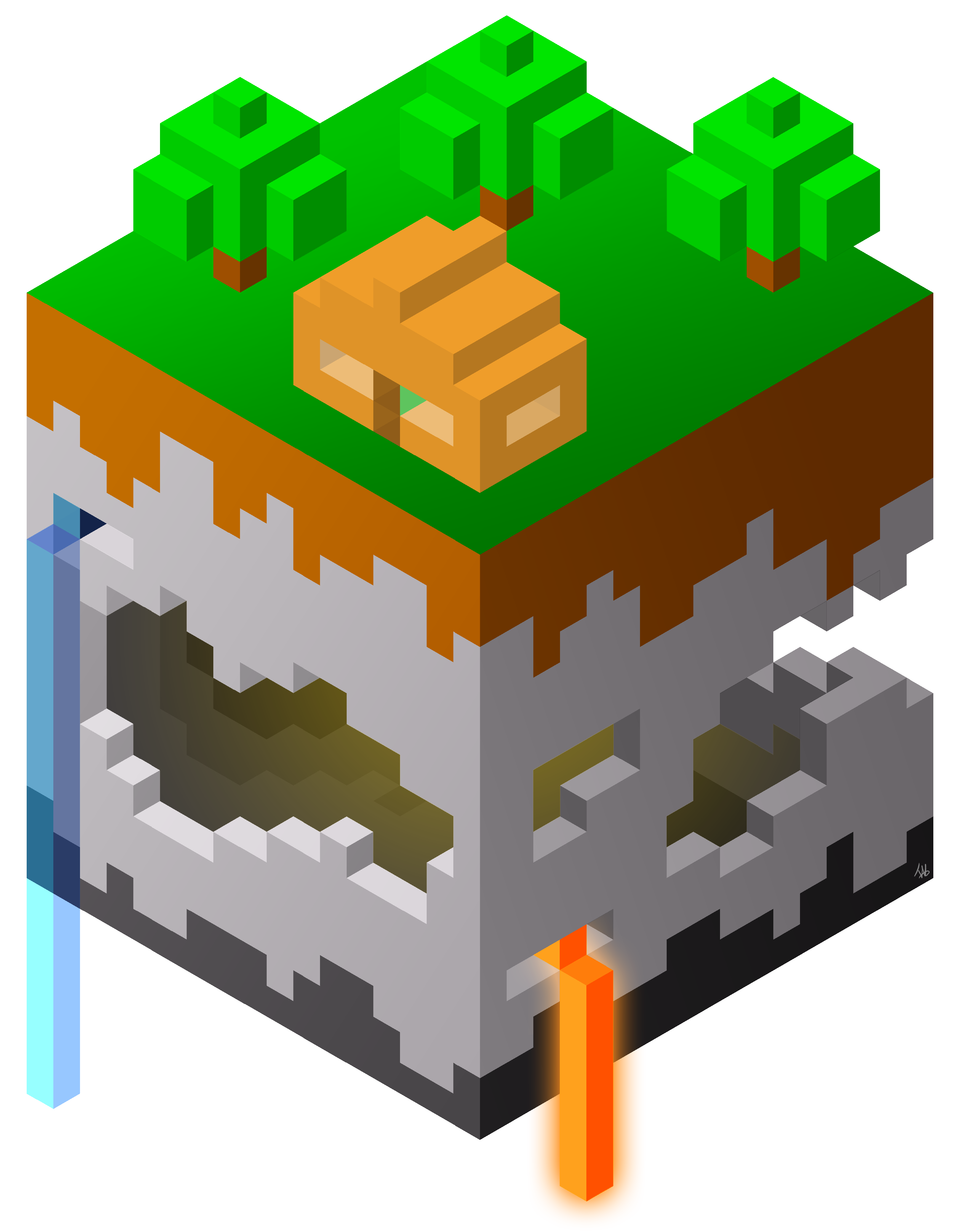 chunk of minecraft