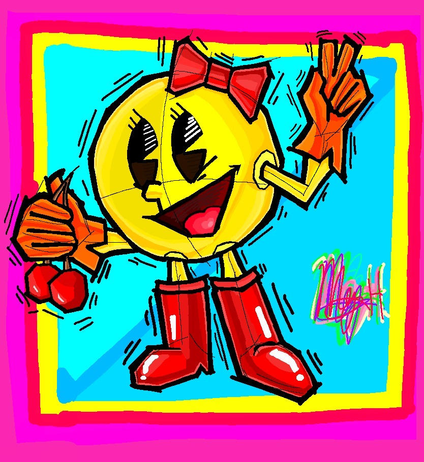 Ms. Pac-Man by Rhedmoz on DeviantArt