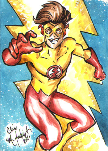 Kid Flash Sketch Card