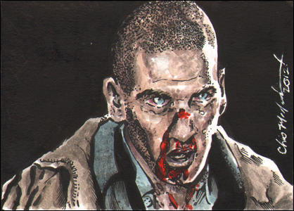 Zombie Shane The Walking Dead ACEO Sketch Card
