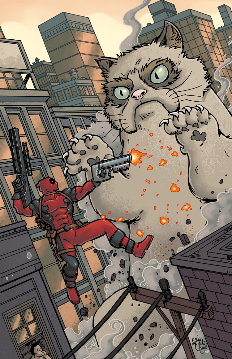 Deadpool VS 50 Foot Grumpy Cat