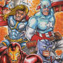 AVENGERS 4 CARD PUZZLE ACEO SET