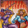 Batgirl and Supergirl Retro Sketch Cover