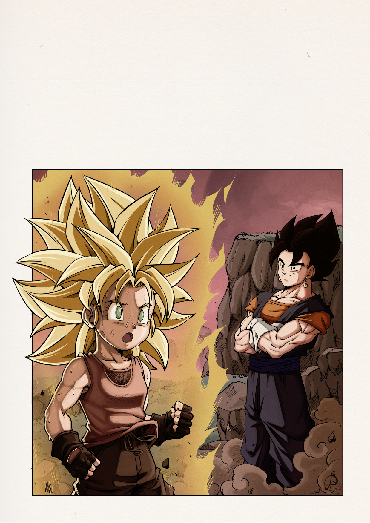 Goku Vs Vegeta by Asura-00 on DeviantArt