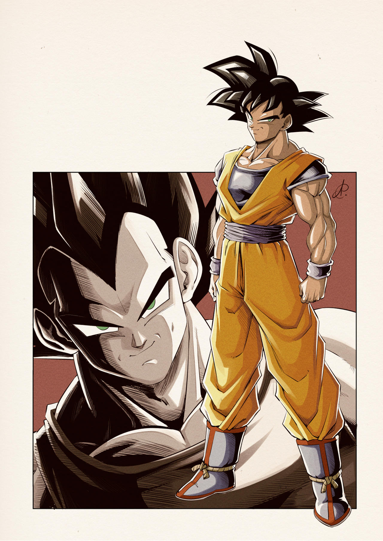 Goku vs Vegeta by TheOneNimbus on DeviantArt