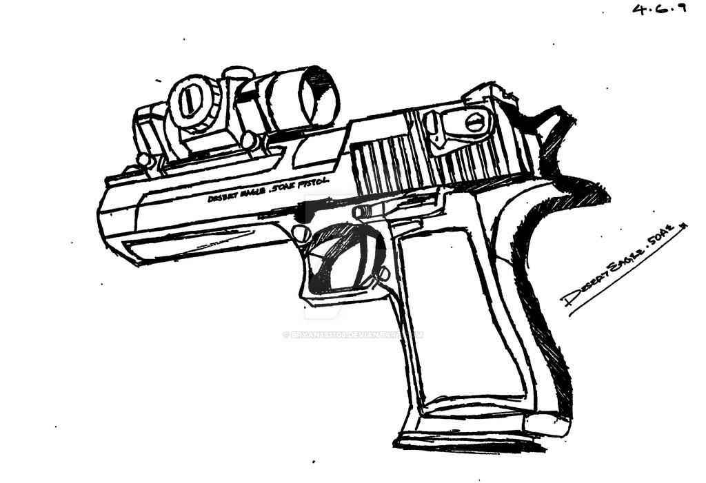 Desert Eagle Sketch by Bryan181108 on DeviantArt