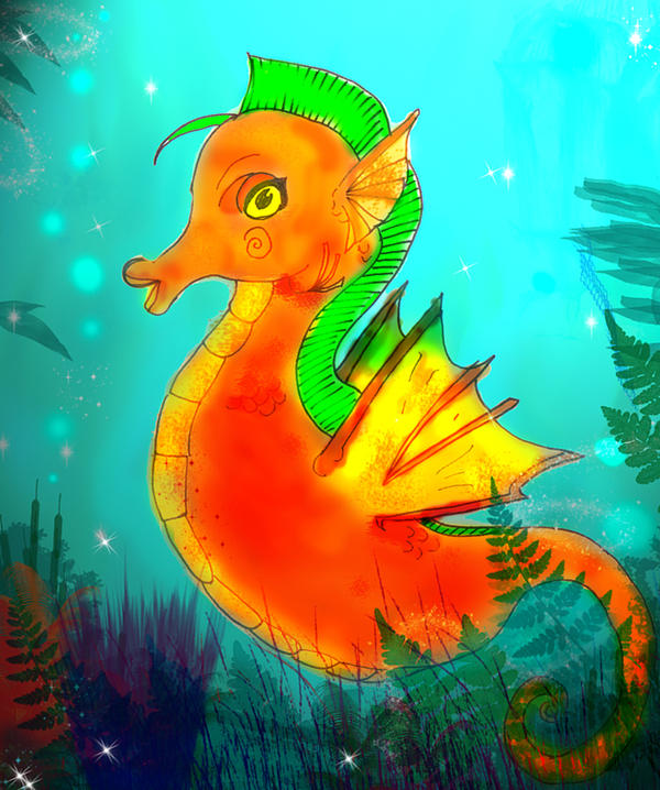 Orange Sea Horse