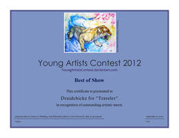 YAC 2012 Best of Show Award Certificate