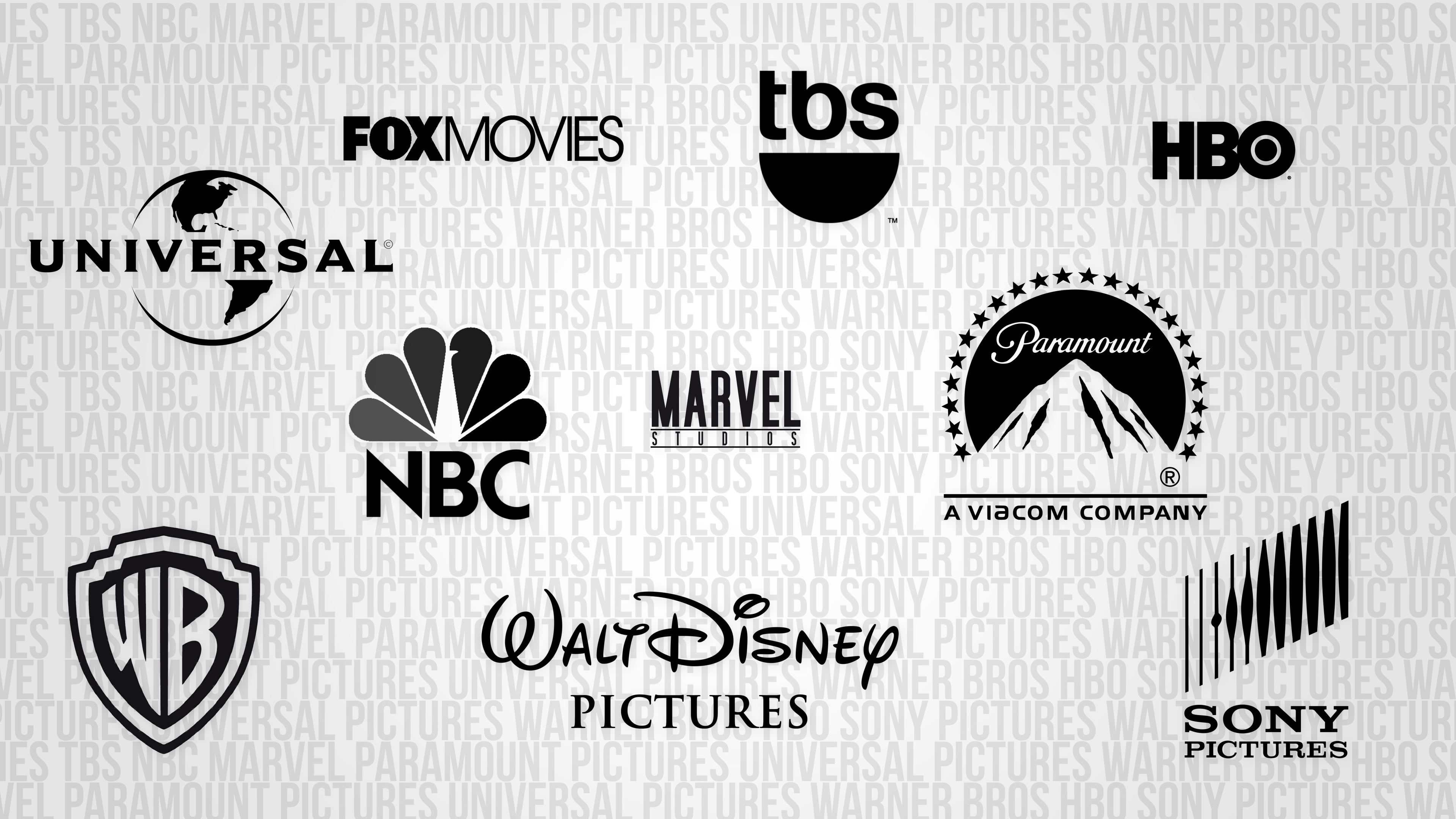 Famous Movie Studios Names. Desktop background 3K